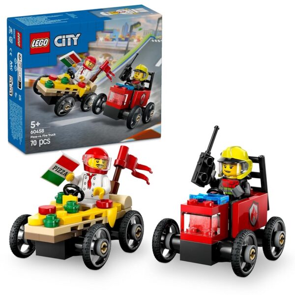 LEGO 60458 CITY PIZZA VS CAMION DE BOMBEROS 70 PZS – Eleven Kids